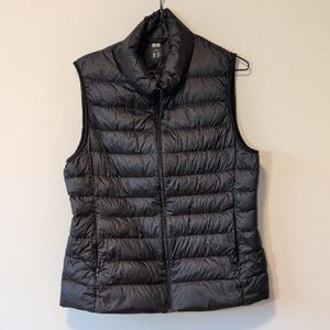 Uniqlo Down Vest Women's Black Puffer Vest Size M
